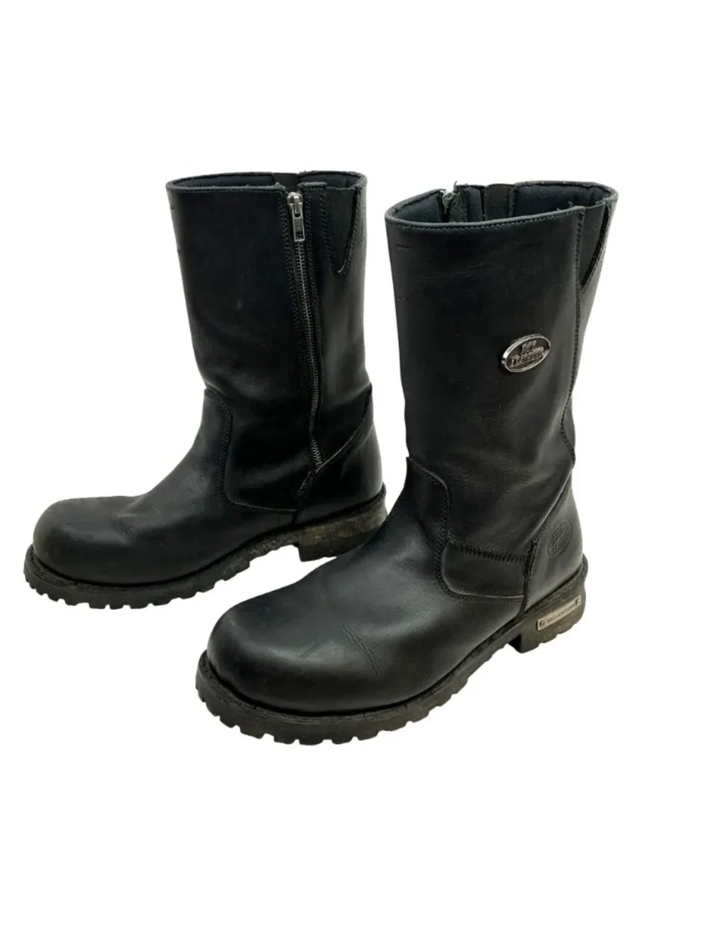 Hot Leathers BTM1019 Leather 12” Tall Motorcycle Boots Mens 11 Black